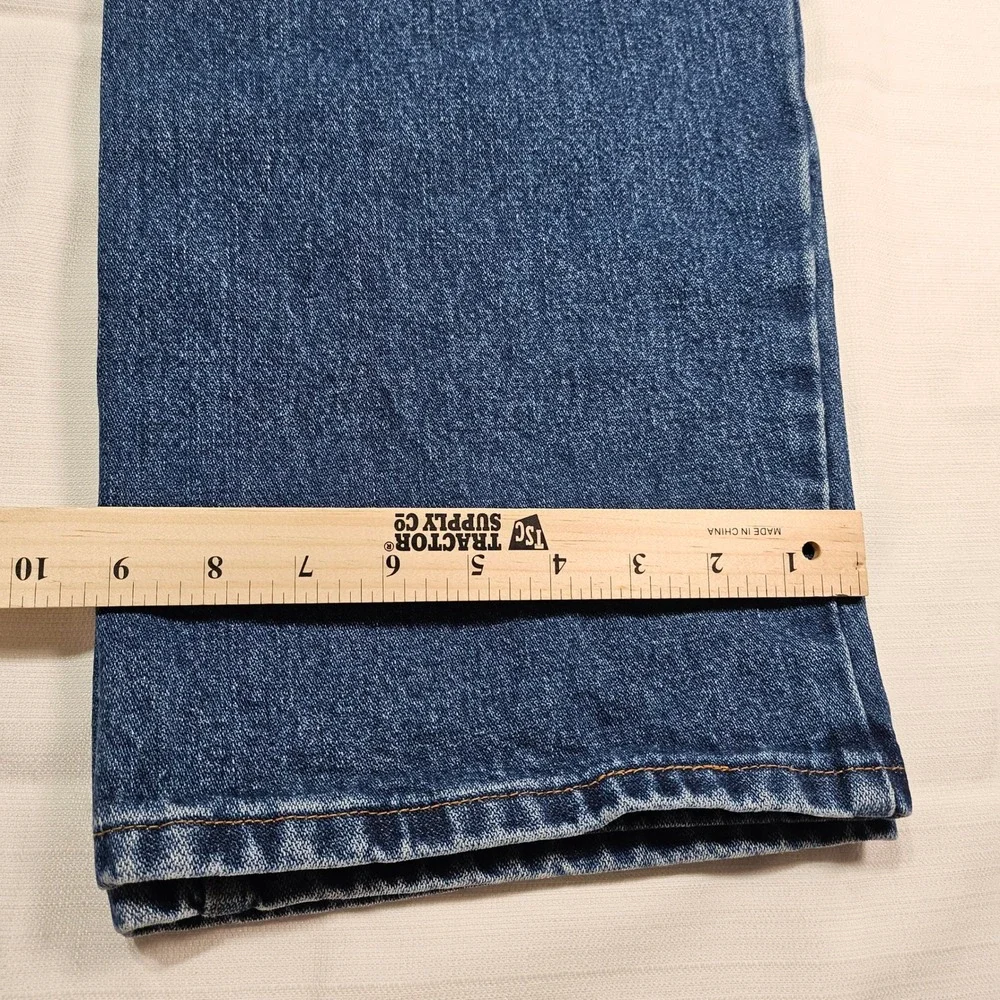 Wrangler Mens Jeans 46x30 Dark Wash Straight Leg Cotton Denim‎ Pants 13MWZGK